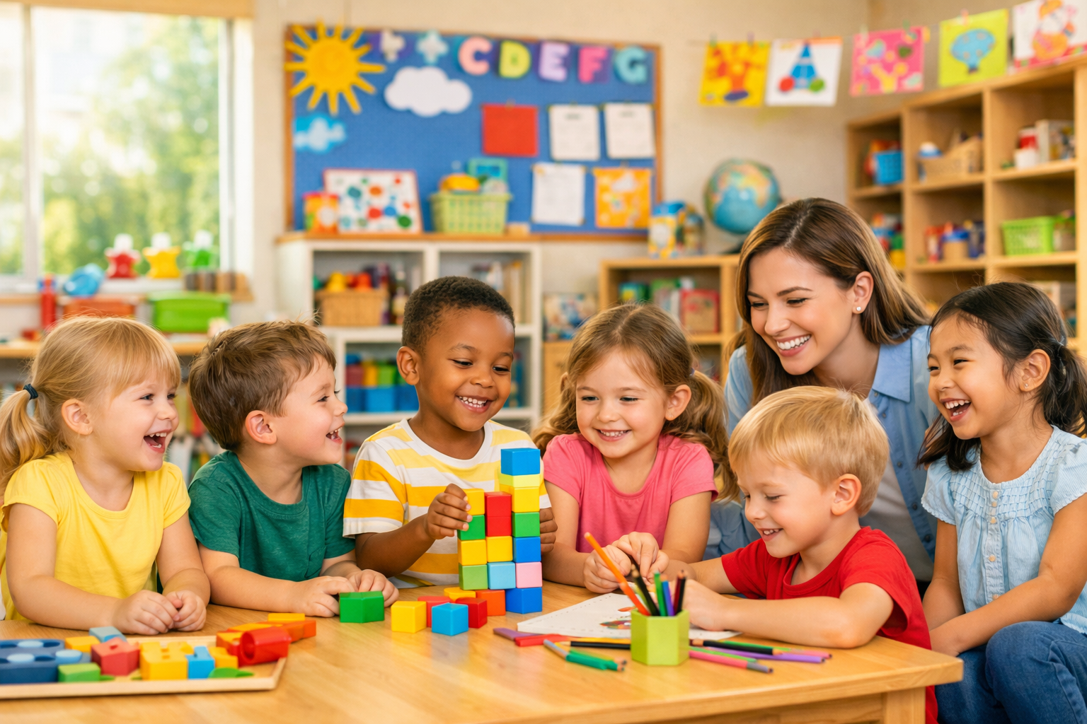 Daycare children playing
